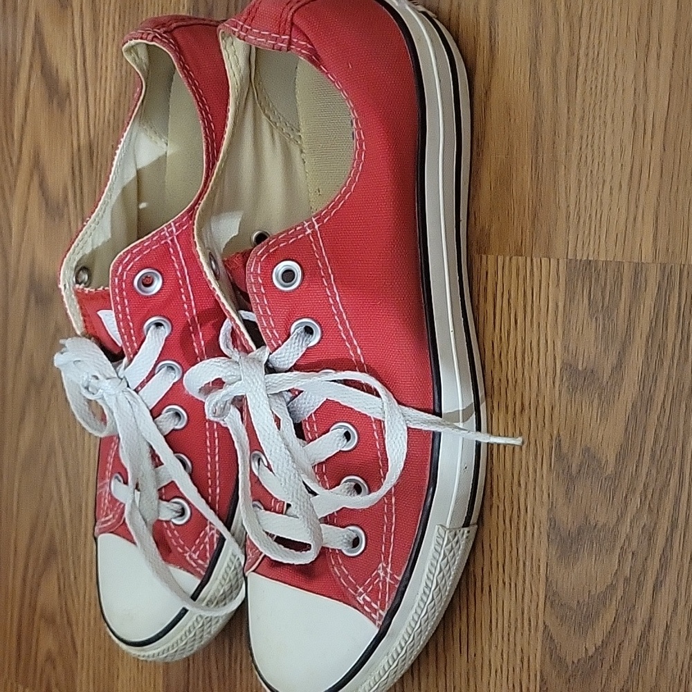 Red Converse Sneakers - Picture 5 of 8